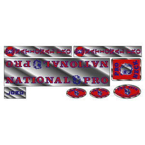 Pro Neck - National Pro - Long chrome decal set