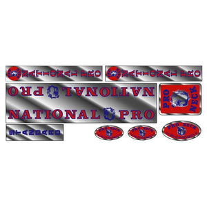 Pro Neck - National Pro - Standard chrome decal set
