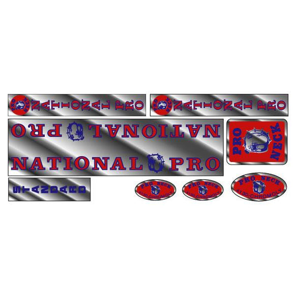 Pro Neck - National Pro - Standard chrome decal set