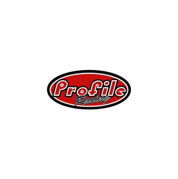 Profile - Racing Bar decal RED Oval decal