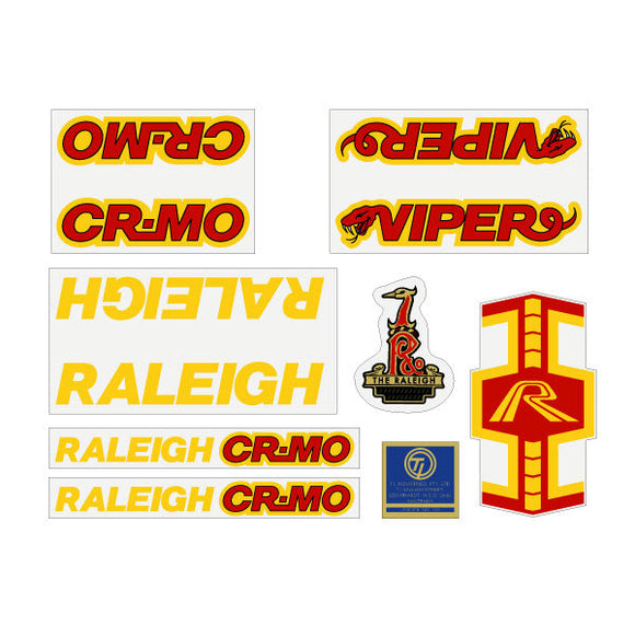 Raleigh - Viper CRMO Aussie decal set