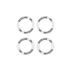 Redline - 48H Hub Black on clear decal set