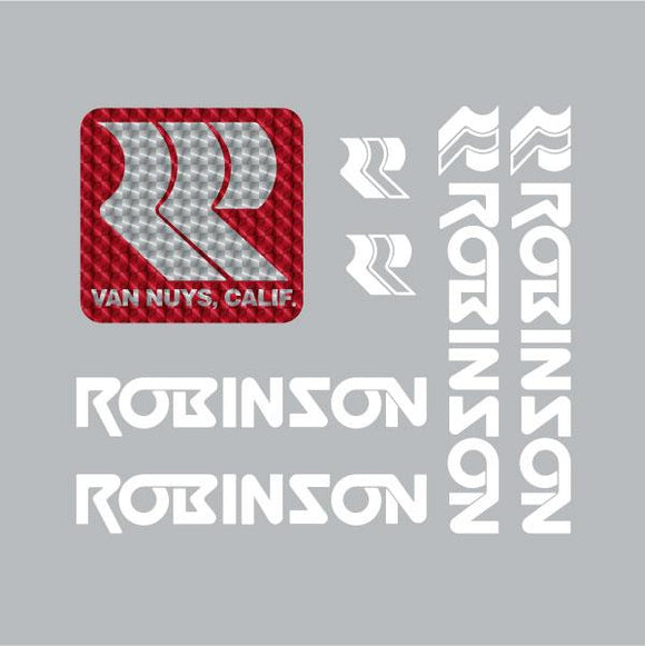 Robinson - Early Prism and die cut decal set - Red/White