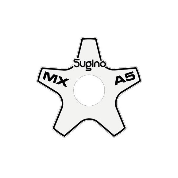 Sugino - A5 Chain ring Spider decal - Black on clear