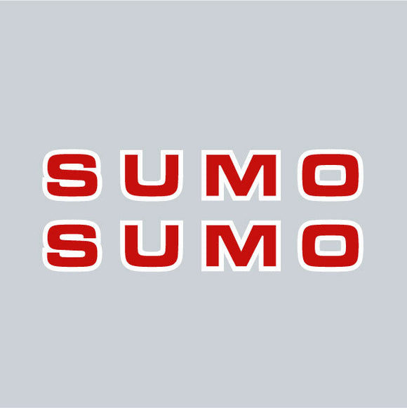 Sumo - Red LETTERS rim decals