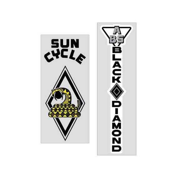 Ashtabula - SUN Cycle Black Diamond BMX decal set