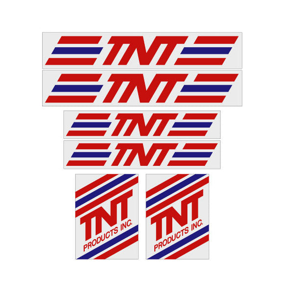 TNT - red & blue clear decal set