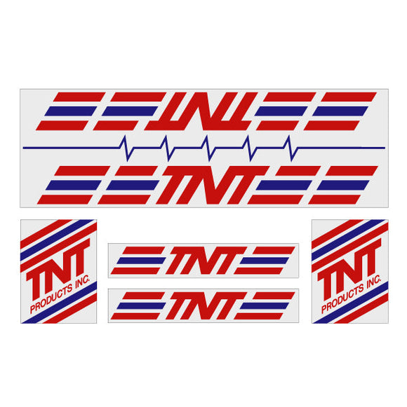 TNT - red & blue Longfellow XL clear decal set