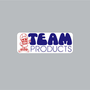 TEAM PRODUCTS - Gnarly blue white plate decal