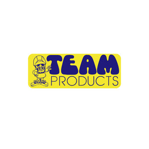 TEAM PRODUCTS - Gnarly Blue Yellow plate decal