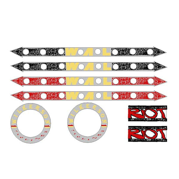 Wilkerson Airlines - Hub and rims decal set on chrome