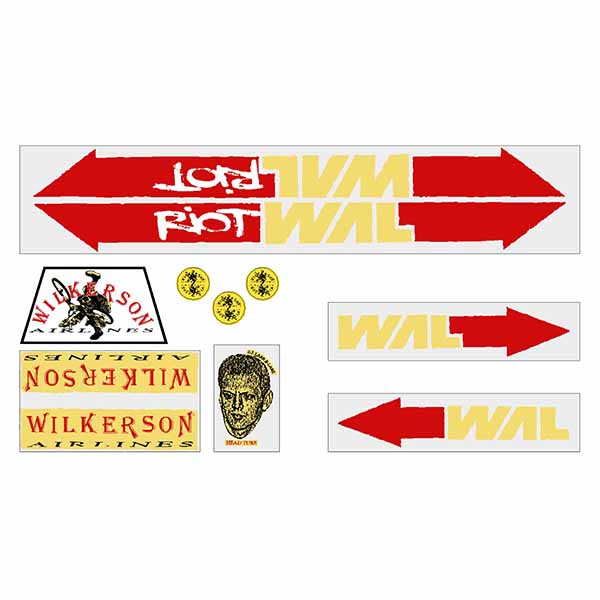 Wilkerson Airlines - WAL RIOT decal set on clear | BMX Products USA