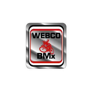 Webco - BMX Red and Chrome Headtube decal