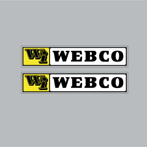 Webco - WI Black and Yellow on clear downtube decals