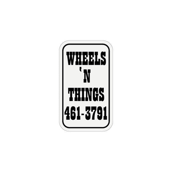 Wheels 'N Things - Black seat tube decal