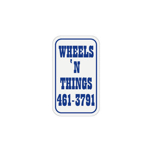 Wheels 'N Things - Blue seat tube decal