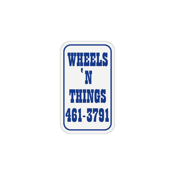 Wheels 'N Things - Blue seat tube decal