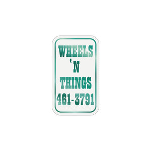 Wheels 'N Things - Metallic Green seat tube decal