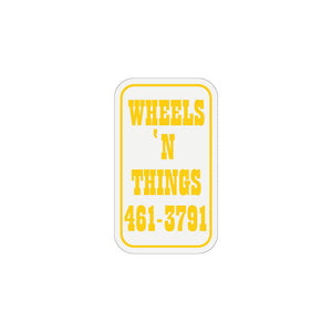 Wheels 'N Things - Yellow seat tube decal