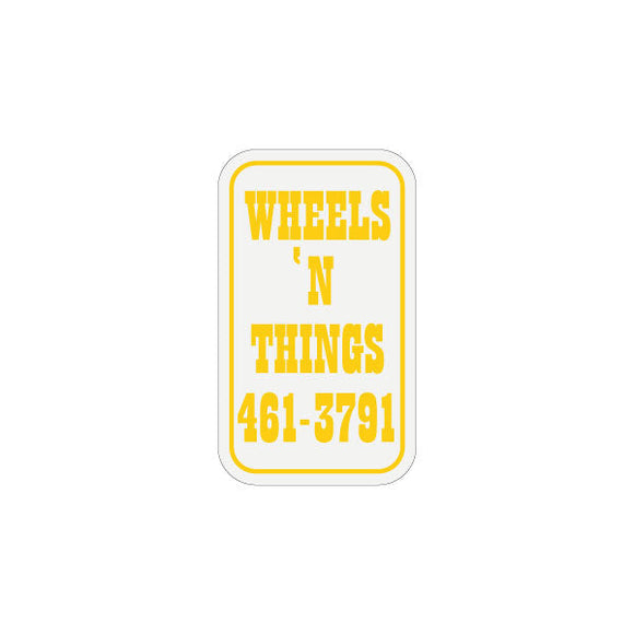 Wheels 'N Things - Yellow seat tube decal