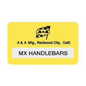 A&a - Bar Decal Yellow- Old School Bmx