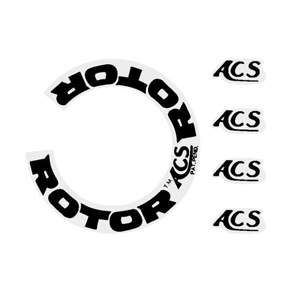 Acs - Rotor Decal Black Old School Bmx