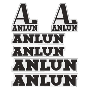 Anlun - Black on clear decal set