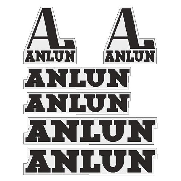 Anlun - Black on clear decal set