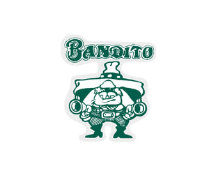 Bandito - Helmet Decal green on clear