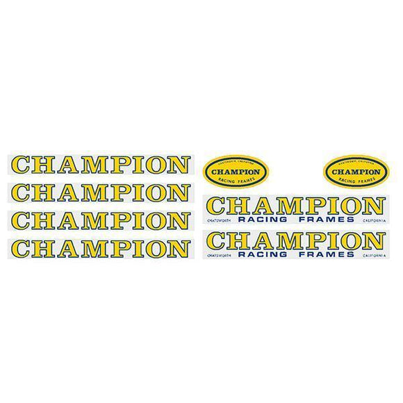 Champion -Squareback Decal Set -Old School Bmx Decal-Set