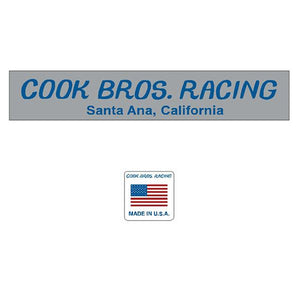 Cook Bros. Blue Fork Decals With Flag - Old School Bmx Decal