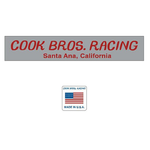 Cook Bros. Red Fork Decals With Flag - Old School Bmx Decal