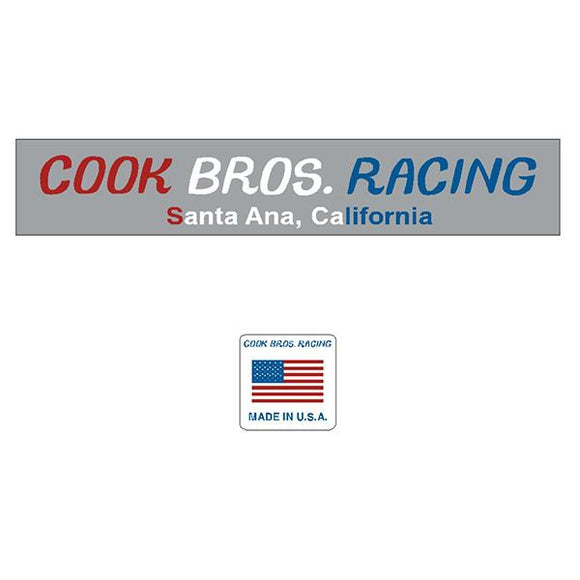 Cook Bros. Red White & Blue Fork Decals With Flag - Old School Bmx Decal