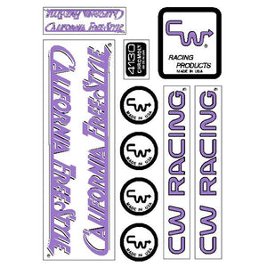 CW - California Freestyle 84/85 Lavender over White Decal set