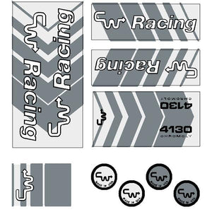 Cw - Z1000 Light Grey Decal Set Old School Bmx Decal-Set