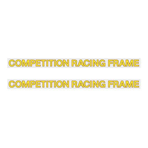 CYC - COMPETITION yellow top tube decals