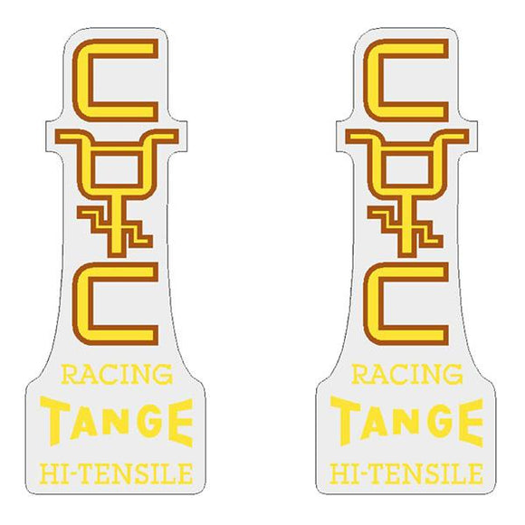 CYC - Tange yellow fork decals