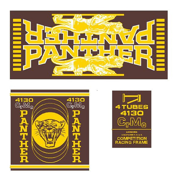 CYC - Panther yellow on brown decals