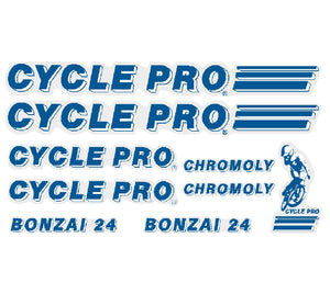Cycle Pro - Bonzai 24 - Blue decal set