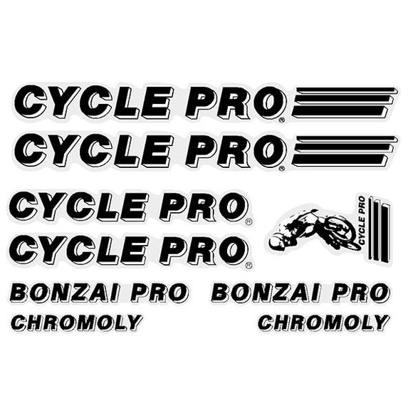 Cycle Pro - Bonzai Pro - Black decal set