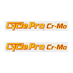 Cycle Pro - Cromo Yellow/orange Fork Decals Old School Bmx Decal
