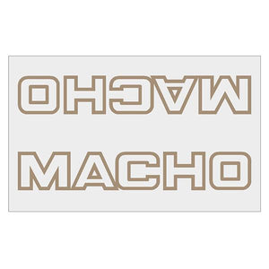 Cycle Pro - Macho Downtube Gold On Clear Decal Old School Bmx