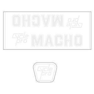 Cycle Pro - Macho White On Clear Decal Set Old School Bmx Decal-Set