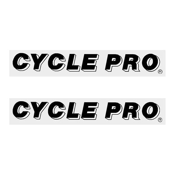 Cycle Pro - Black Drop Shadow Fork Decals Old School Bmx Decal