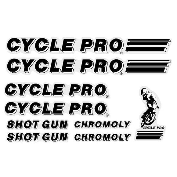 Cycle Pro - Shot Gun - Black decal set