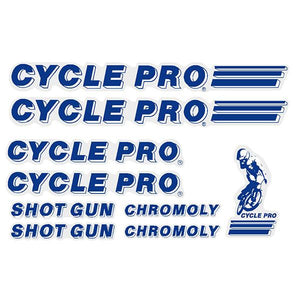 Cycle Pro - Shot Gun - Blue decal set