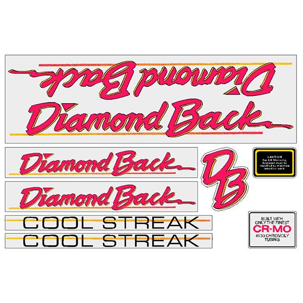 1986 Diamond Back - Cool Streak decal set- for aqua frame | BMX