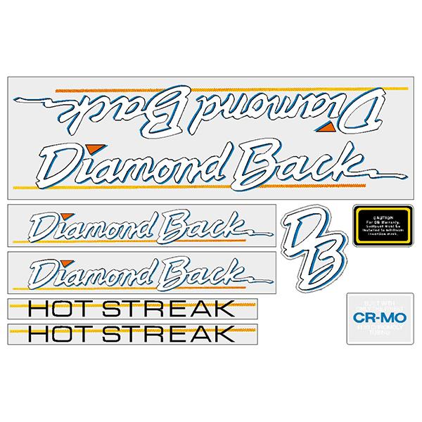 1986 Diamond Back - Hot Streak decal set- for green frame | BMX