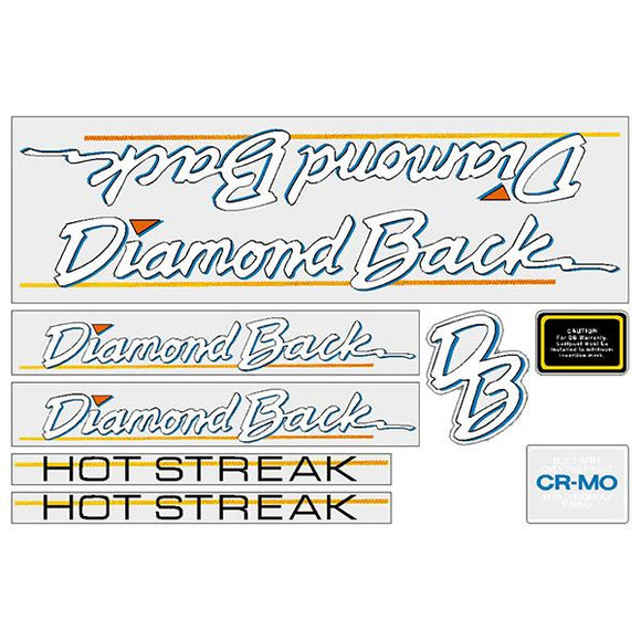 1986 Diamond Back - Hot Streak - for green frame decal set
