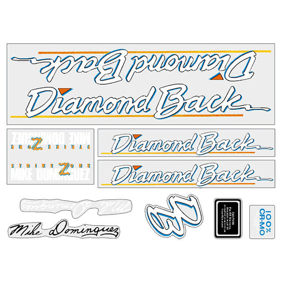1986 Diamond Back - Strike Zone for pink frame - decal set
